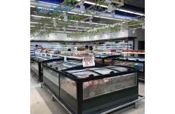 China High Visual Display Deep Freezer , Glass Door Sliding Lid Chest Freezer supplier