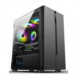 ETEK Computer Case - Openable left panel Power Supply Bottom Mount Installable RGB Fans Simple and Generous panel for sale