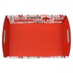 Custom Red Cardboard Display Trays For Supermarket Holiday Promotion for sale