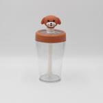Plastic 430ml Customized Water Bottle With Cartoon Rabbit Stopper for sale
