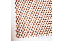 China Rhombic Hole Brass Wire Mesh Curtains Ceiling Decoration supplier