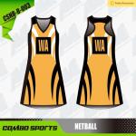 Neckline 45cm Sublimated Netball Dresses for sale