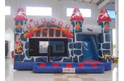 China Customized inflatable bouncy castle printing inflatable bouncy castle with slide supplier