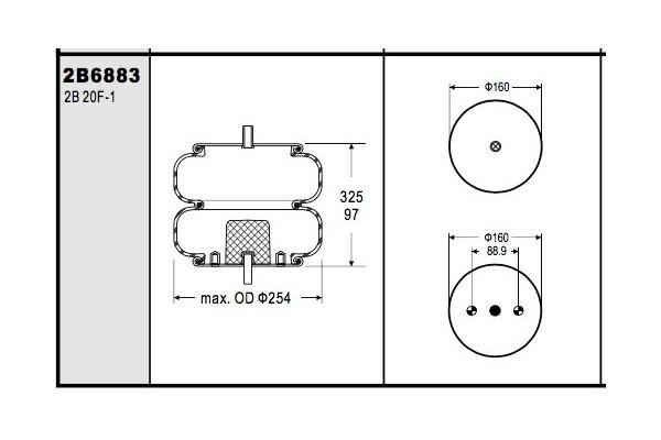 W013586883 Industrial Air Spring 20-1 For Watson & Chalin #AS-0092