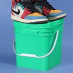 5L Plastic Square Bucket With Lid Customized Printing And Logo Food Grade Container