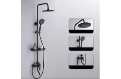 China Blackened Brass Sanitary Ware Shower Head Set Hot And Cold Rain supplier