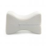White Contour Side Sleepers Memory Foam Knee Wedge Pillow