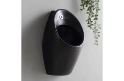 China Matte Black Back Spud Floor Standing Urinal Auto Sensor Flushing supplier