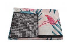 China Microfiber Custom Printed Sand Free Beach Towel Waffle Fabric supplier