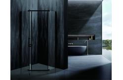 China Diamond Shower Enclosure With Aluminium Black Frame And 6/8mm Tempered Glass supplier