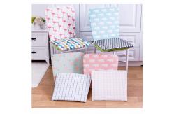 China Patterned Plush Bench Cushion , Soft Sponge Filling Thin Seat Cushions supplier