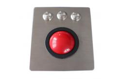 China 3 mouse buttons  IP65 military resin trackball moudle with metal panel supplier