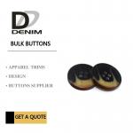 Four Holes Custom Polyester Bulk Clothing Buttons For Coat Horn Effect