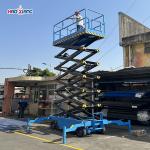 Indoor Outdoor Mini Mobile Scissor Lift 400kg-3100kg Wheeled Scissor Lift for sale