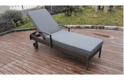 China Adjustable Rattan Sun Lounger , Patio / Garden / Beach Lounger supplier
