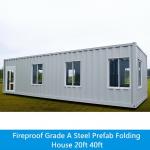 Fireproof Grade A Steel Prefab Folding House 20ft 40ft