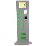 Coin Bill Access Secure Phone Charging Station Electronic Locks LED Inside UV Light Option for sale