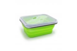 China 600ML Rectangle BPA Free Silicone Folding Bento Box supplier