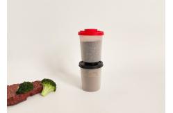 China Reusable Plastic Cap Glass Bottles Condiment Spice Jar For Kitchen supplier