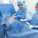 Absorbent Reinforced SP/SMS/SMMS/SMMMS  Sterile Surgical Delivery pack / Delivery Drape  with collection bag for sale