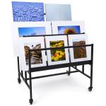 Black Mobile Art Display Stand 3-Tiered  Book Shelf ,display rack for shop price for sale