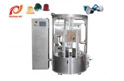China PLC Control System Nespresso Coffee Capsule Filling And Sealing Rotary Machine supplier