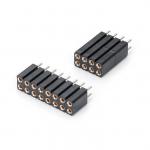 2.54mm Dual Row H7.0mm 10.0mm Straight Brass Machined Round Female Header Connector for sale
