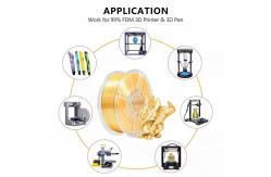 China 3D Printing Filament Silk Gold PLA Plus Toughness Enhanced 3D Printer Filament supplier