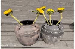 China Outdoor Round Fiberclay Planter with 5-6 Years Life Time Dependability supplier