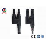 Multi Contact Solar Branch Connector T Branch Connector 1000VDC Black Color for sale