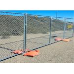 Portable 5.5mm Temporary Chain Link Fence Hot Dipped Galvanized for sale