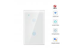 China 600w Zigbee Wall Switch Smart Life Glass Panel Light On Off supplier