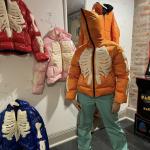 OEM Unisex Zip up Hoodie Custom Skeleton Chenille Embroidery Logo Puff Jacket Waterproof Windproof Bubble Full Zip up Jacket Men for sale