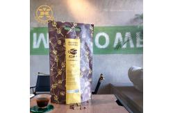 China 500g UV coating Matte finished Stand up coffee pouch With Valve Zipper supplier