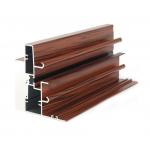 T Shape Wooden Grain 6063 Aluminum Profile For Aluminium Window Frame Parts for sale