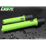 Waterproof Rechargeable Led Flashlight Miner Security Green Color 12000LUX for sale