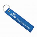 Travel Gif Custom Embroidered Keychain Portable Double Sided Keychain KLM Royal Dutch Airlines for sale