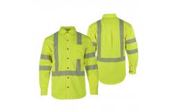 China Long Sleeve Reflective Safety Shirts Safety Yellow Shirts With Reflective Stripes supplier