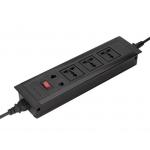 Customized Desk Mount Power Strip , Smart Wall Mount Power Strip Wire Grommet Connection