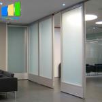 Less Then 4 Meters Wood Sliding Partition Walls Melamine Finish With Glass for sale