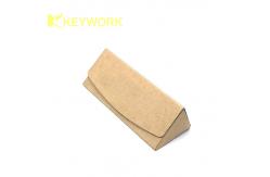 China Ultra Light Triangle Cardboard Optical Glasses Case Double Sided Buckle Carton supplier