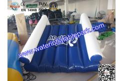China Water Park Pool Floating Inflatable Water Slide / Airtight Floating Slide supplier