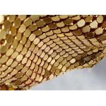 Gold Color Metal Sequin Fabric 4x4mm Used As Room Divider Curtains for sale