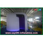 Inflatable Photo Studio PVC Purple Round Inflatable Photo Booth With Black Covers CE for sale