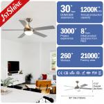 Dual-Style Ceiling Fan With Light And Reversible Black & Silver Blades Remote Control