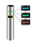 219mm Diameter Access Control Turnstiles Three Color LED Lamp Indicator Card Collector for sale