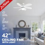 42 Inch Reversible MDF Blades Chandelier Fan Ceiling Fan Light with NO Dimmer Support for sale