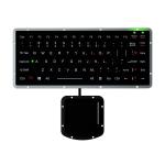 Compact Ruggedized Keyboard IP65 Sealed Touchpad With 2 Mouse Buttons Backlight Chiclet Keyboard for sale
