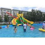 children large inflatable water pool with slide giant inflatable pool slide for adult for sale