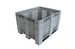 China Ventilated  Folding Plastic Pallet Boxes  Recyclable Square Plastic Crates supplier